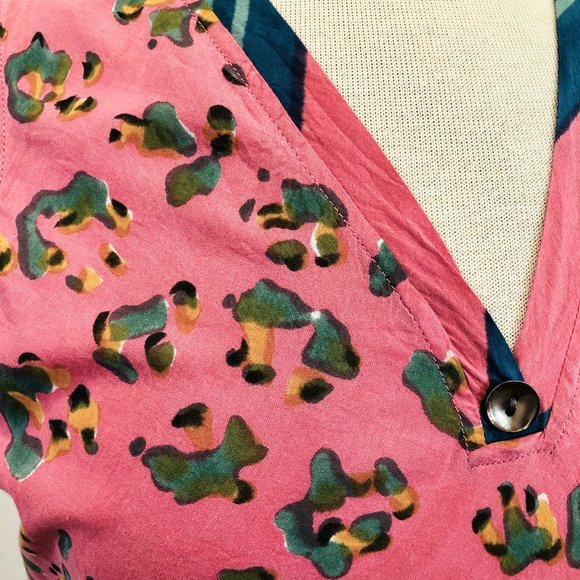 Lisa Corti Cheak Dress Pink Leopard Touch Print - Picture 7 of 12